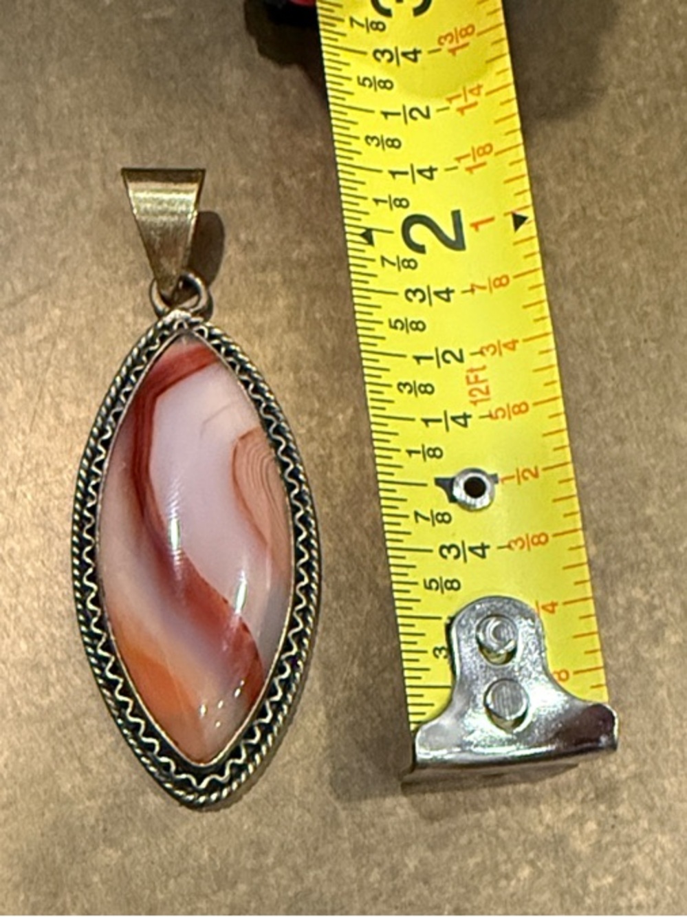 Marquise Swirl Agate Necklace Pendant